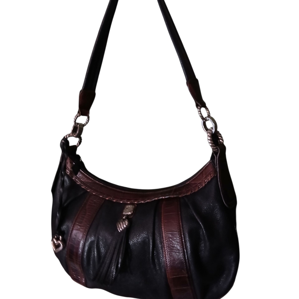Brighton Black and Brown Shoulder Bag